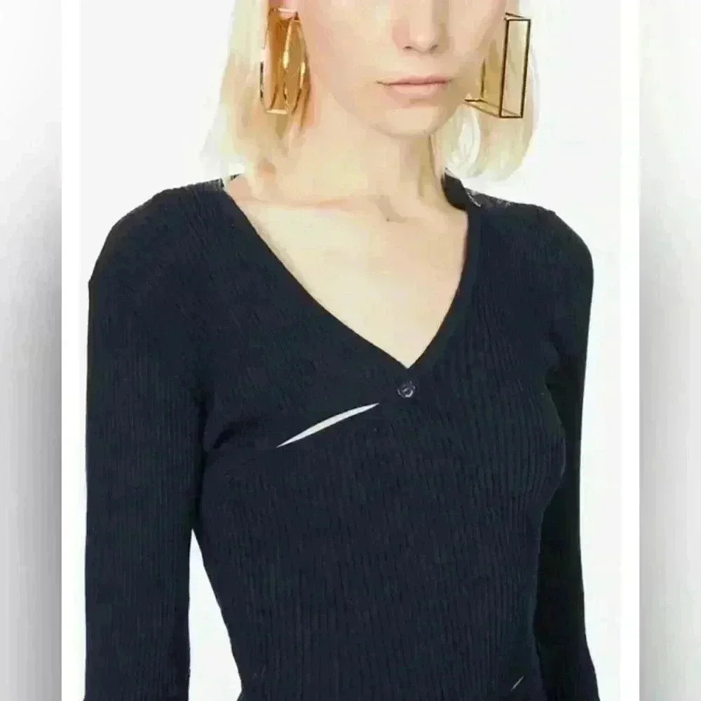 Jacquemus Le Cardigan Tordu in Navy XS - Picture 3 of 7